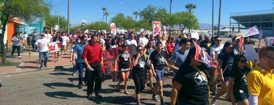  Arizona banned ethnic studies from high schools. The protest was on the March 19, where Mechistas walked in the 90-degree weather in order to protest. 