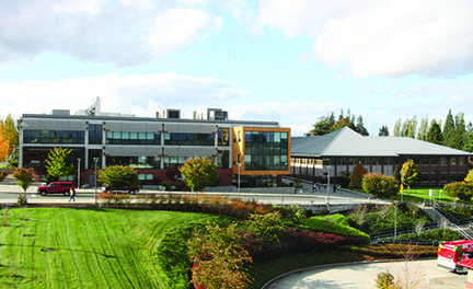 Whitehorse Hall seen from the roof of Liberty Hall.