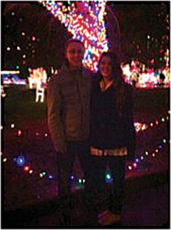 Matt Novotny and girlfriend Anna Benedetti enjoying the lights during Matt’s first Christmas in the U.S.  