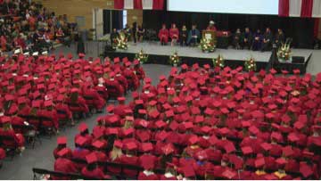 EvCC students listening to a speaker at last year graduation. // Courtesy of EvCC Student LIFE
