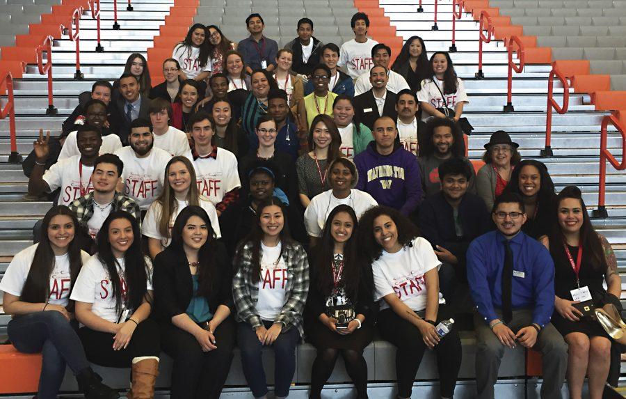 Students, staff faculty and community members come together at the end of the coference to take a picture to remember another successful SOCCC conference. 