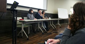 Three delegations apart of the Walk in U.S.-Talk Japan discuss questions on Abenomics, Energy conservation, and Global marketing in Japan.