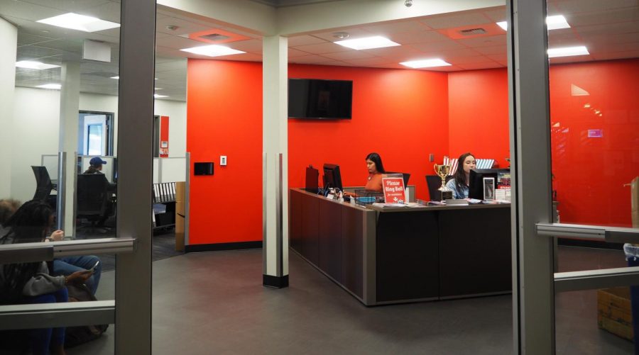 The Student LIFE and Club Hub entrance and front desk after the renovation.