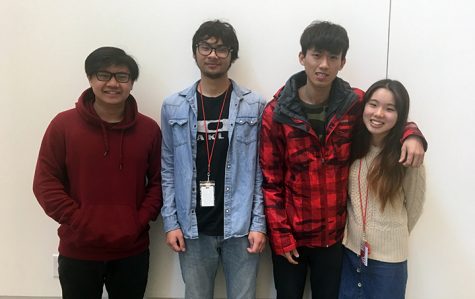 Four friends, (from left to right) Htun Thway, from Qatar, Ghozi Bremi from Indonesia, Yathong Yam from Hong Kong, and Hana Murayama from Japan.