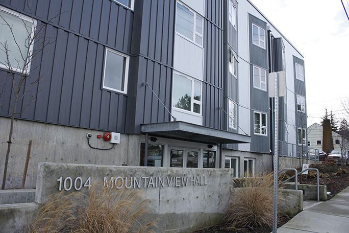 The Mountain View Hall dorms, where many of EvCC’s international students are living.