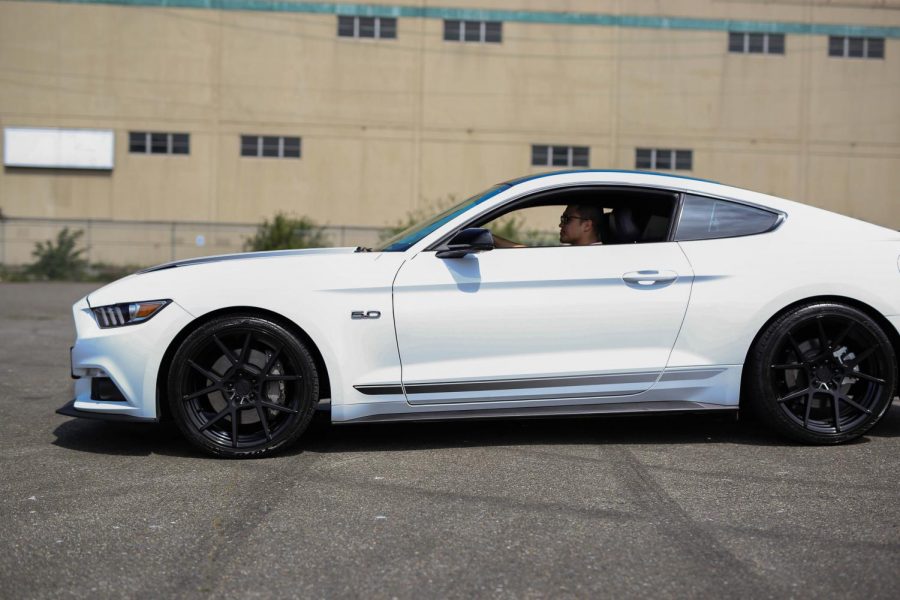 Yeo drives his 2017 Mustang GT. 