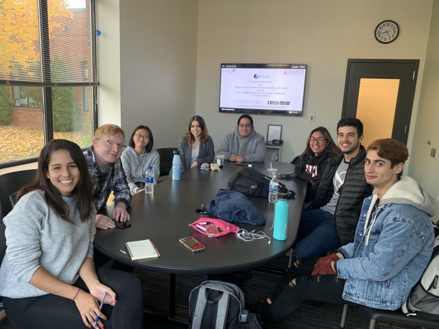 Members of the Hispanic and Latinx club during their meeting. These meetings will continue to occur on Wednesdays from 4 p.m. to 5 p.m. in Student LIFE offices located in the Parks Student Union building.