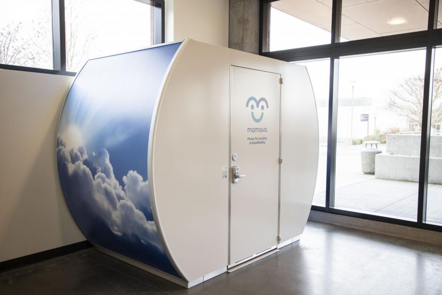 Mamava lactation pod located on the first floor of Whitehorse Hall.