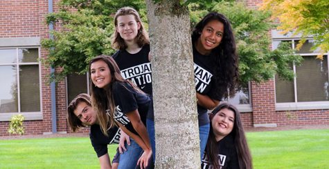 ASB Executive Council (from left to right) Miquel Ruscha, Jesslin Ochoa, Luke Frost, Araceli Daza, Madison “Maddie” Gilbert. The ASB government helps with the executive council on campus and also oversees the senate board.