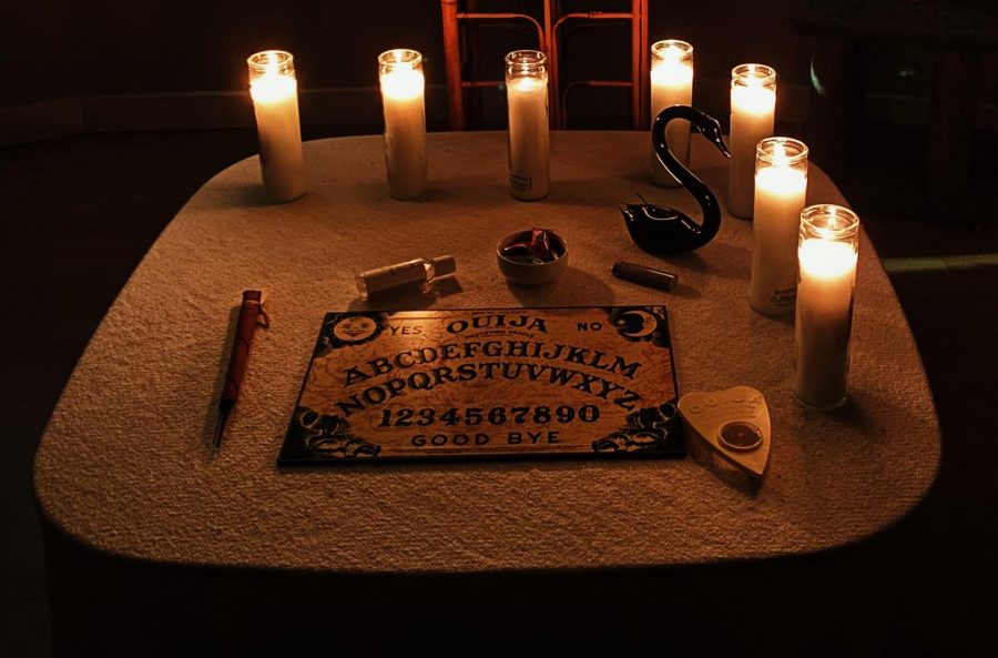 Séances are believed to be most effective in the dark, with candles an only source of light.