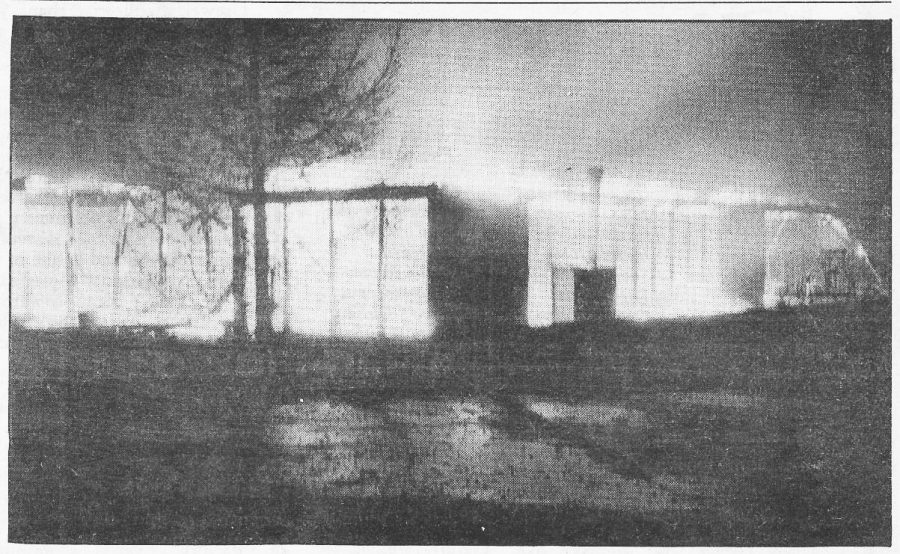 Cascade Hall was burnt down to the framework. Over 40 years of college history was lost.