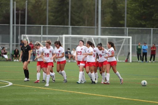 The girls are ecstatic after a great game