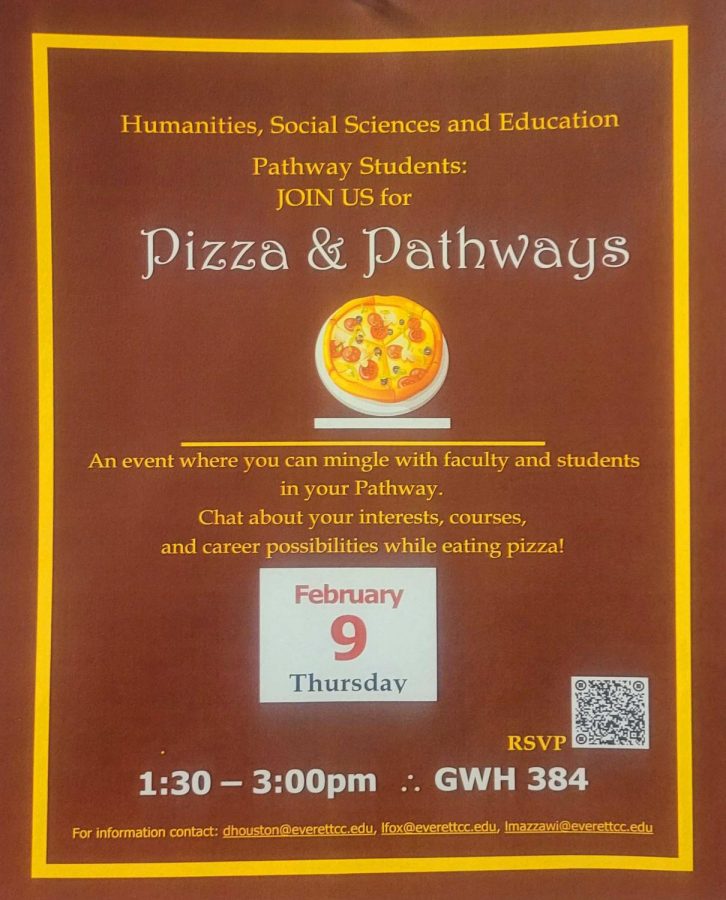 A Flyer for the Pizza & Pathways event.