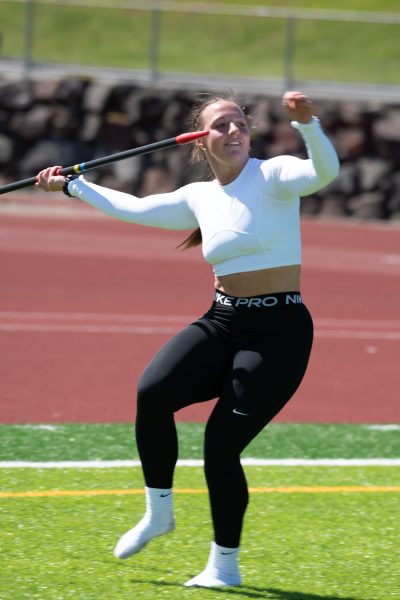 Denna Gibb may be known for her javelin success, but she also holds a 13.76 mark for the 100 meter dash.