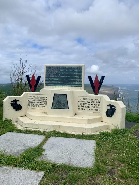Memorial at Iwoto—better known as Iwo Jima—where Americans fought one of the deadliest battles in the Pacific during WWII and raised the flag atop Mount Suribachi.