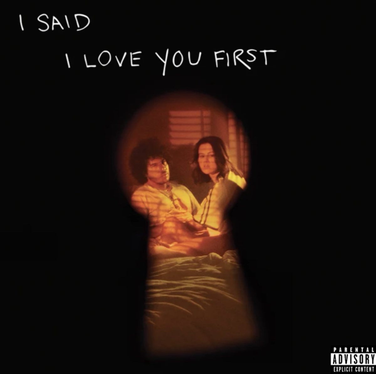 "I Said I Love You First" album cover with the famed couple being the focus.
