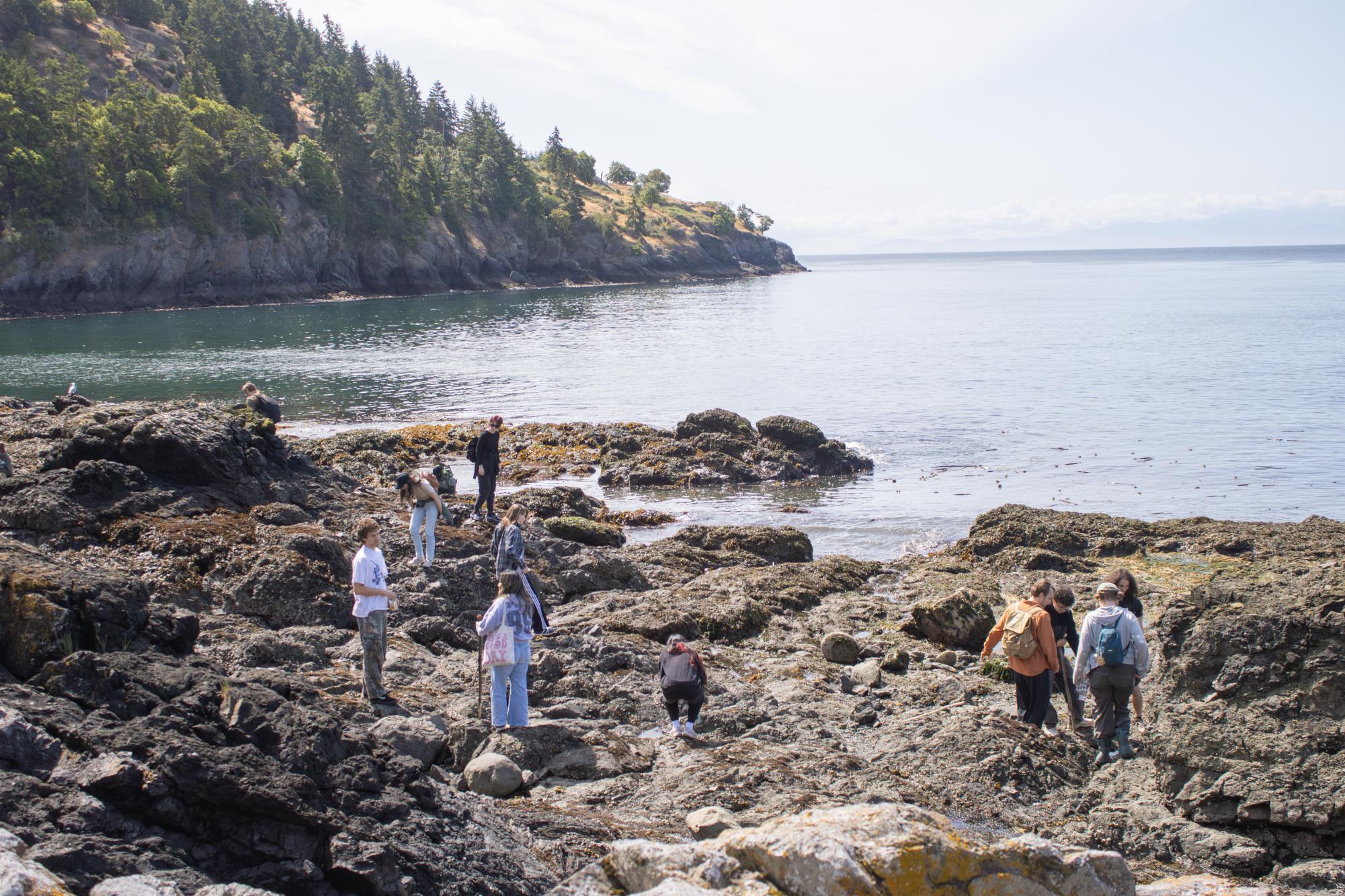 We hiked to Deadman Bay where the tide was low enough for us to take a peak into the creatures that resided there.